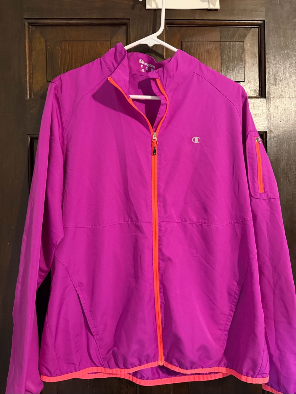 Champion Women's Bright Magenta Utility Jacket with Orange Trim